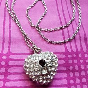 Diamond heart locket pendant